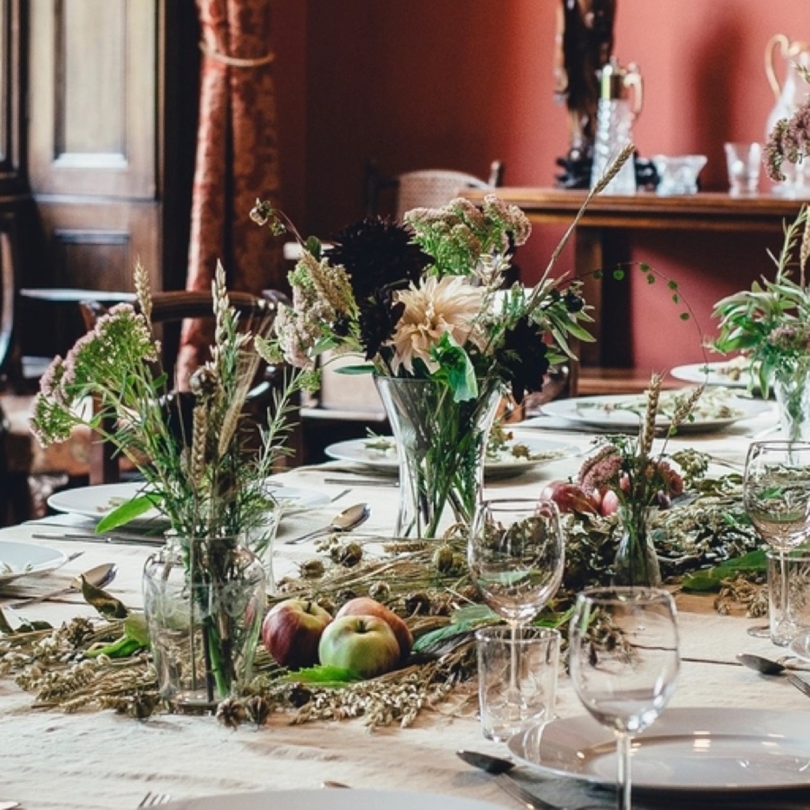 The dining room at dusk