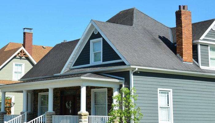 Craftsman house with a standing-seam roof