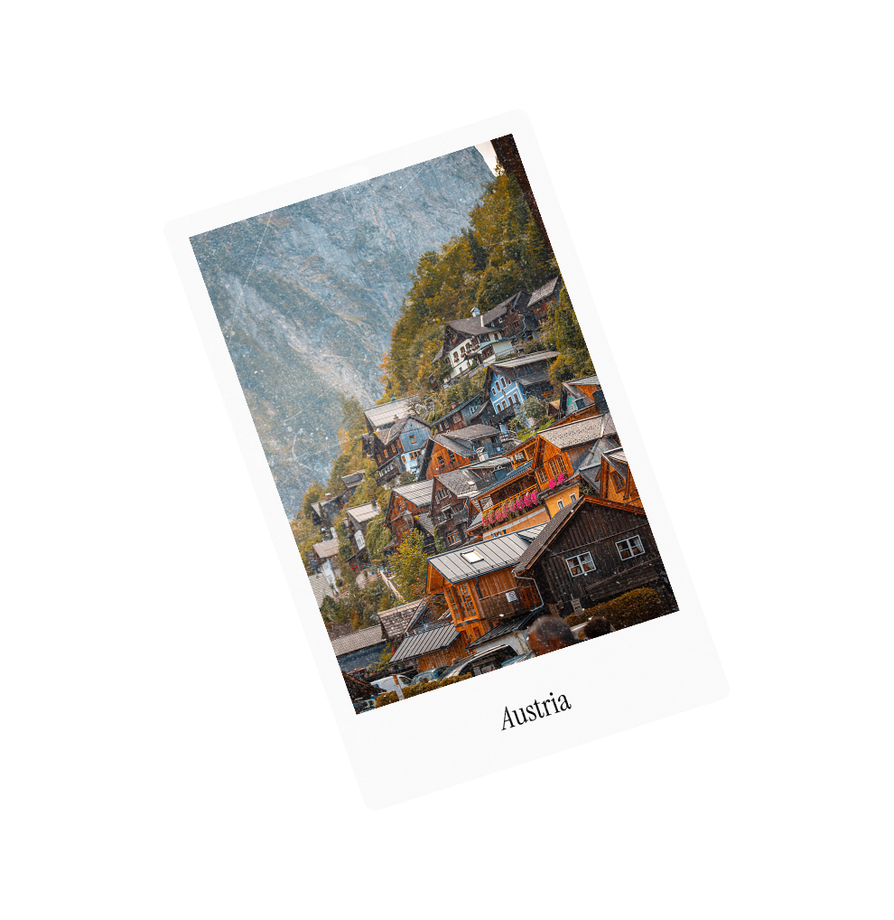 A polaroid captioned Austria
