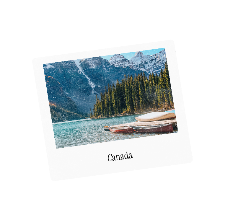 A polaroid captioned Canada