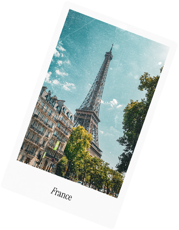 A polaroid captioned France