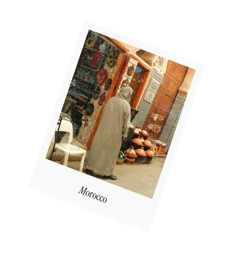A polaroid captioned Morocco