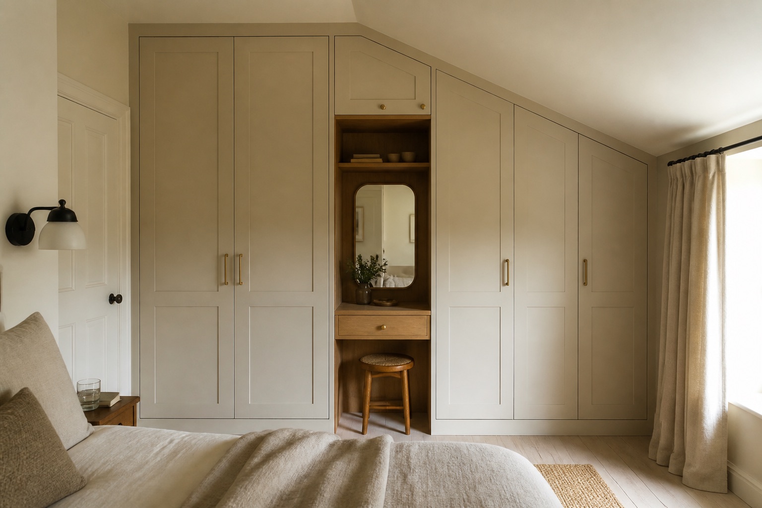 Illustrative fitted bedroom wardrobes