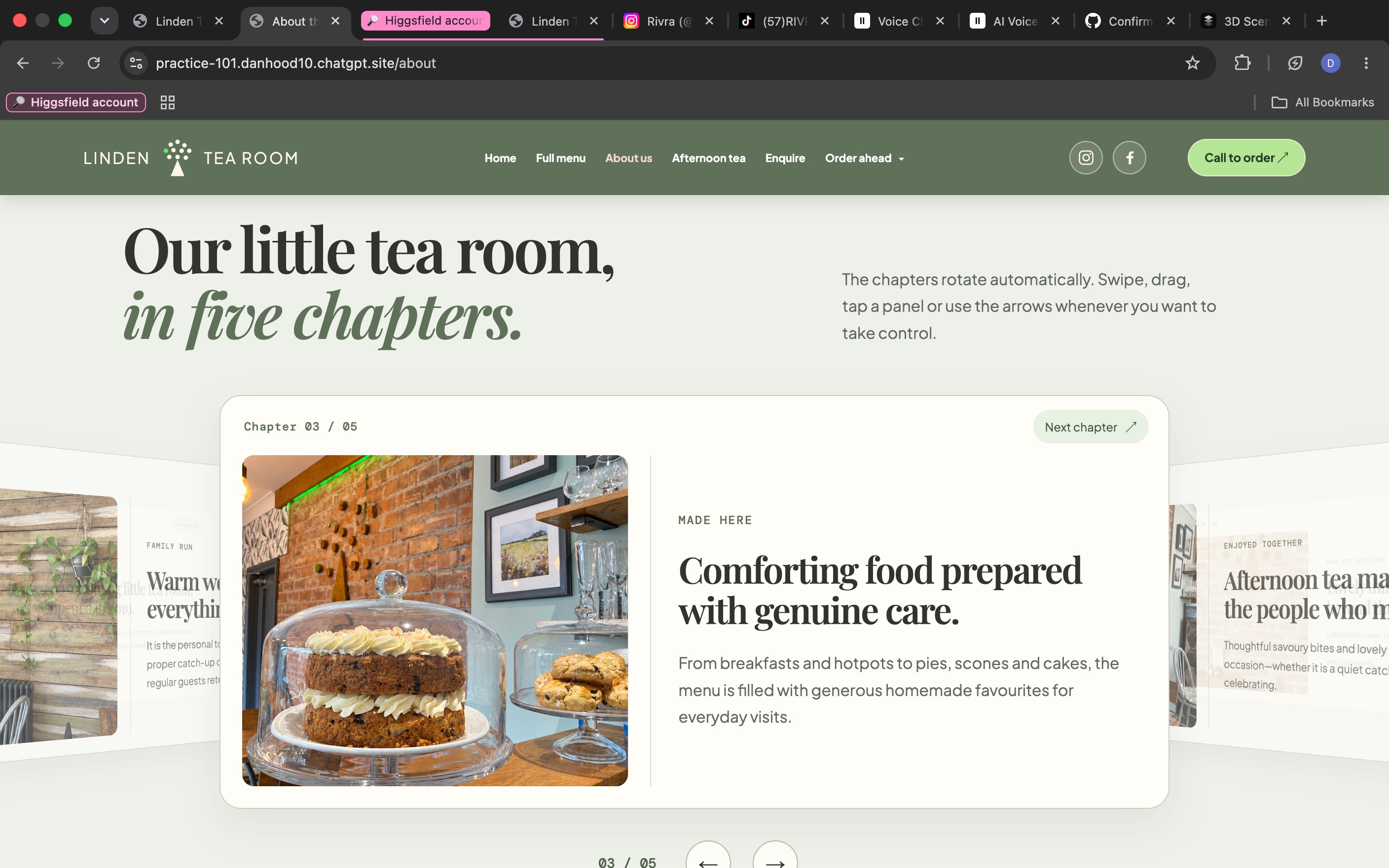 Redesigned Linden Tree About Us chapter section